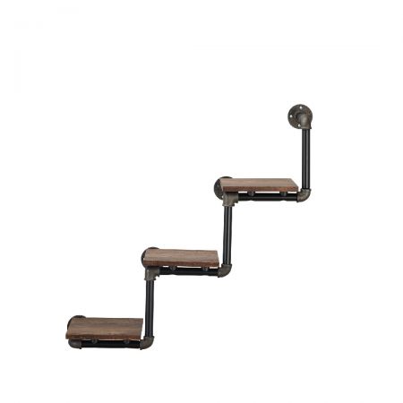 Koud metaal met warm hout.